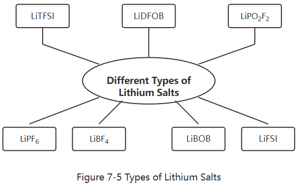 Figure 7-5 Types of Lithium Salts Figure 7-5 Types of Lithium Salts